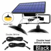 Actualización de luz colgante solar, luz colgante Solar de doble cabeza, lámpara Solar para interiores y exteriores, resistente al agua IP65, Eclairage Exterieur