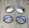새로운 710 안경 프레임 남자 편광 렌즈가있는 선글라스 프레임에 클립 origi 상자가있는 갈색 e710 광학 안경