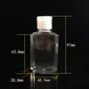 60ml PET Empty Hand Sanitizer Gel Bottle Hand Flip Cover PET Soap Liquid Bottle Clear Squeezed Pet Sub Travel Bottle In Stock