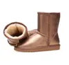 Botas curtas femininas de pele de carneiro à prova d'água AUSG 58250 para manter o calor botas femininas sapatos de inverno 20 cores US4-13 tamanho