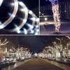 Solar String Fairy Lights 12M 100LED / 5M 50 Светодиодный гаджет Водонепроницаемый Открытый Гирлянда Электрическая лампа Рождество для Украшения Сада