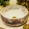 Chiński Jingdezhen Counter Art Counter Top Porcelan Ceramiczny Umywalka Handmade Vessel Smoła Łazienka Basin