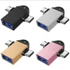 Adattatori OTG Type-C Micro USB 2 in 1 Cavo adattatore per tablet PC per telefono Android per Samsung Huawei