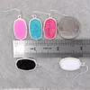 Resin Hexagon Druzy Drusy Earrings Necklace Designer Oval Fashion Dangle Earrings for Women Jewelry party wedding Festival set gift