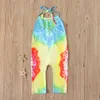 Baby Girls Tie Dye Strap Romper Ins Tiedye Sling Sleeveless Jumpsuits 2020 Summer Fashion Boutique Kids Climbing Clothes M25767805585