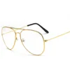 Fashion Sunglasses Frames Clear Glasses Retro Eyeglasses Metal Gold Myopia Eyewear Women Men Spectacle Optical Frame Transparent 2265C