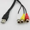 Hot 3C-1Pc Male Plug 3 Female Adapter Audio Converter Video Av A/V Usb To Rca Cable For Hdtv Tv Television Wire