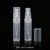 2 ml 3 ml 4 ml 5 ml Mini Plastik Sprey Parfüm Şişesi Doldurulabilir Süngü Şişeler Atomizer Protable Kozmetik Konteyner