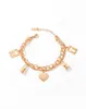Bedelarmbanden Titanium stalen armbanden voor vrouwen dubbellaags ontwerp concentrisch slot liefde rose gouden geschenk