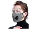 Masker 2 i 1 munmask Avtagbar Eye Shield Face Mask Kids Ventil Ansiktsmask med 2st-filter Pappers Anti-Dammskyddsmasker EEA1901