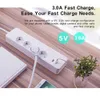 FreeshippingWiFi Smart Power Strip Intelligent EU Plug Electrical USB Sockets Wireless Timer Remote Independent Control by Google Home Alexa