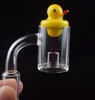 DHL Directo de fábrica Flat Top Reactor Core Mazo cuello corto Cuarzo Banger Nail Set Color Cactus Duck Carb Cap para plataformas petrolíferas Bongs