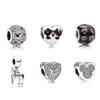 100% 925 Sterling Silver Charm Piercing Heart Hollow Crystal Fit European Women 791477ENMX 792049CZ 792050CZ 791457CZ 791818MOP 791457CZ