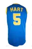 커스터마이즈 #5 Kevin Hart High School College Basketball Jersey Men 's All Stitched Blue 이름 및 번호 크기 2xs-4xl 5xl 6xl 조끼 유니폼