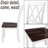 US warehouse 5-Piece Dining Table Set Home Kitchen Table and Chairs Wood Dining Set (White+Cherry) SH000088AAK