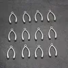 100Pcs alloy Wish Bone Charms Antique silver Charms Pendant For necklace Jewelry Making findings 24x14.5mm