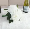 27 cm rosa rosa sposa bouquet fiori artificiali fiori di seta fiori secchi falsi per decorazioni per la casa decorazioni per matrimoni2545