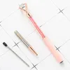 New Big Diamond Ballpoint Pennor Bling Liten Crystal Metal Pennor Skolkontor Skriva Tillbehör Business Pen Stationery Studentgåva