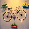 Decoración de bicicletas Artículos novedosos Retro nostálgico bicicletas de hierro tienda para colgar en la pared Internet cafe bar creativo personalizado