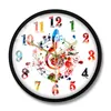 Colorful Gclef Treble Symbol with Music Notes Wall Clock Creative Rhythmic Ornate Home Decor Melody Musical Sign Art Wall Watch6278422