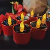 Solar Led Candles Tea Lights Flameless Electric Warm White Flickering Waterproof Outdoor Candles Solar Night Lamp