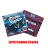Errlli Sour terp Crawlers packing bags 5 types 600mg glowworms Gummy Edibles packaging mylar bag Dankest Gummi Worm Twisted Shark Smell proof resealable baggies