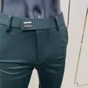 Sozialen Hosen Mode Schlanke Taste Anzug Hose Männer Grüne Hosen Straße Kleidung Männer Business Dünnes Kleid Solide Anzug Pant2308