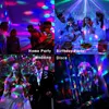 Portable Laser Stage Lights Disco RGB Seven Mode Lighting Mini DJ Laser med fjärrkontroll för Christmas Party Club Projector Via9823032