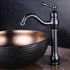 Badezimmer-Wasserhahn, Antik-Schwarz-Bronze-Finish, Messing, für Waschbecken, Waschbecken, Einhand-Wasserhähne, Mischbatterie