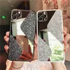 Women Rhinestone Diamond Mirror Phone Cases For iPhone 13 12 11 Pro Max X XR XS Max 7 8 Plus Case Luxury Makeup Cover