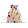 Маленькая тканевая сумка, висящая на елке, Рождественская сумка, адвент-календарь, подарочная сумка, рождественские украшения, любимые детьми T2I513111083204