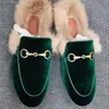 High quality designer slippers real fur flip-flops designer sandals slide designer shoes Ladies beach slippers b93