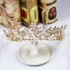 Headpieces nupciais Coroas de casamento borboleta flor coroa cocar de coroa dourado coroa de casamento acessórios de casamento jóias nupcial tiara