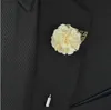 9 couleur fleur épinglette hommes costume broches tissu fil broche bouton bâton fleur broche pour mariage