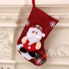 Weihnachten Kalender Strümpfe Snowman Weihnachtsmann-Süßigkeit-Geschenk-Beutel-Halter Weihnachten Socken hängende Ornamente Weihnachtsschmuck RRA3526