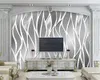 Papier peint 3D pour murs de luxe européen en métal gris fantaisie fleur fond mur haut de gamme décoration intérieure atmosphérique