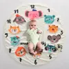 Baby Milestone Coperta neonato fotografia sfondo coperte Puntelli fotografici Lettere fiore Animali Coperta in pile fotografica GGA3635-