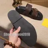 파리 슬라이더 남성 여성 여름 샌들 해변 슬리퍼 레이디 플립 플롭 플롭 로퍼 클래식 모노 그램 슬라이드 브라운 카우스 신발 180U