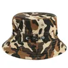 Basin Hat Fisherman Cap Travel Sunshade Caps Shading Tea Picking folded Hats Anti-sunburn Outdoor Canvas Camouflage Party Hats ZCGY56