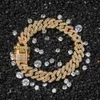 Comme diamant hommes hip hop glacé sorciel de tennis collier bracelet bracelet de luxe de luxe 18 carats en or femme brillante link cubain bijoux