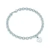 Collana a forma di cuore in argento sterling 925 con chiave a forma di cuore Bracciale Donna Gioielli Collana alla moda semplice per la festa nuziale del Memorial Day