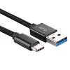 Premium Nylon geflochtenes USB-C zu USB-A Fast Lading C-Kabeln, 3A schnelles Ladungskabel für Samsung Galaxy S10 / S9 / S8 / kompatibel