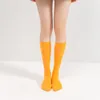 Candy couleur femme chaussettes sexy lingerie élasticité nylon bas de genou vlet velet longs dames bassages en soie1414890