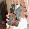 Women Rhinestone Diamond Mirror Phone Cases For iPhone 13 12 11 Pro Max X XR XS Max 7 8 Plus Case Luxury Makeup Cover