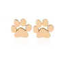 NEW pet cat dog lover paw print stud earrings Puppy Memorial Minimalist earring cute animal footprint gold silver plated earrings