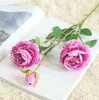 3 fleurs artificielles de pivoine fourrées de style européen occidental, fleurs artificielles pour décoration de maison, mur de mariage, GD5461779