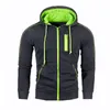 Mens Fleece Hoody Sweatshirts Autumn Long Sleeve Running Jacket Men Casual Cardigan Zipper Jogging Thermal Hoodies1