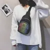 2021 Fashion LuxuryShoulder Bags Laser Women's Handbag Female Geometric Stripe Crossbody Bag Street Hip Hop Leather Clutch Ph224p