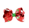 MixColor Baby Christmas Print Girl Ribbon Bow Clips Hairpin Hair Bow with Clips for Kids Christmas8359547