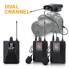 Freeshipping Audio UHF Wireless Lavalier Microfoon met 30 selecteerbare kanalen 50m bereik voor DSLR Camera Interview Live-opname